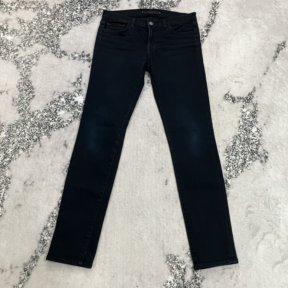 J Brand Skinny Leg Jeans Women's Size 28 Black Made in USA Stretch Denim
